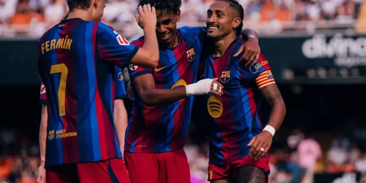 Barcelona Hancurkan Valencia 5-0, Lamine Yamal Bersinar